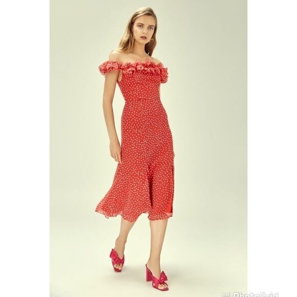 Keepsake The Label Moonshine Ruffle Midi Dress - Picture 1 of 8